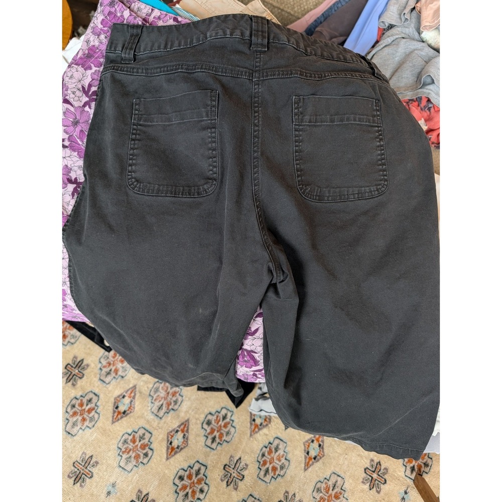 French Laundry Women's Capris Size 16 Black Cotton Blend Inseam 16" - Picture 2 of 3